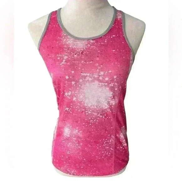 Nike Dri-Fit Pink White Women’s Tank Top Small Racer Back - Picture 1 of 7